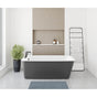 Maax - Lounge 6434 Acrylic Freestanding End Drain Bathtub in White with Thundey Grey Skirt - Thunder Gray