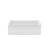 Rubix 6030 Acrylic Alcove Left-Hand Drain Bathtub in White