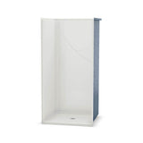 OPS-3636 - Base Model AcrylX Alcove Center Drain One-Piece Shower in White