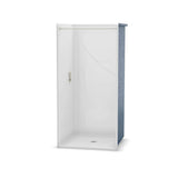 OPS-3636 - Base Model AcrylX Alcove Center Drain One-Piece Shower in White