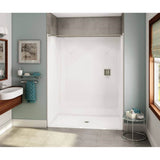 OPS-6036 - Base Model AcrylX Alcove Center Drain One-Piece Shower in White