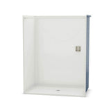 OPS-6036 - Base Model AcrylX Alcove Center Drain One-Piece Shower in White