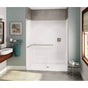 Maax - OPS-6036 - ADA L-Bar AcrylX Alcove Center Drain One-Piece Shower in White - White