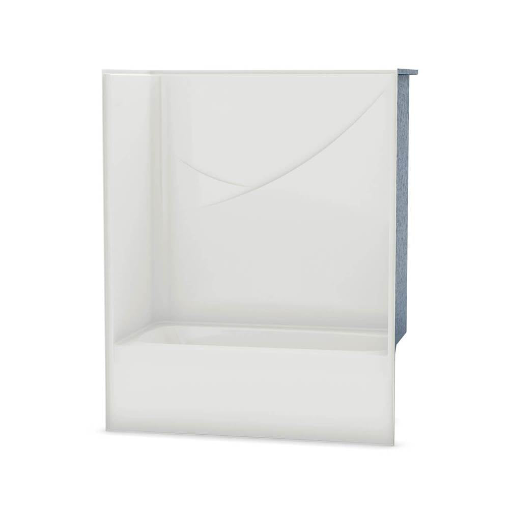 OPTS-6032 - Base Model AcrylX Alcove Left-Hand Drain One-Piece Tub Shower in White