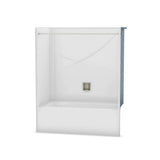OPTS-6032 - Base Model AcrylX Alcove Left-Hand Drain One-Piece Tub Shower in White