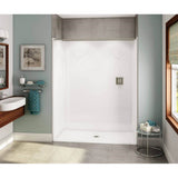OPS-6030-RS - Base Model AcrylX Alcove Center Drain One-Piece Shower in White