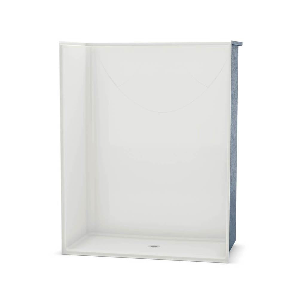 OPS-6030-RS - Base Model AcrylX Alcove Center Drain One-Piece Shower in White