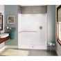 Maax - OPS-6030-RS - ADA L-Bar AcrylX Alcove Center Drain One-Piece Shower in White - White