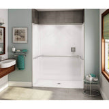 Maax - OPS-6030-RS - ADA U-Bar AcrylX Alcove Center Drain One-Piece Shower in White - White