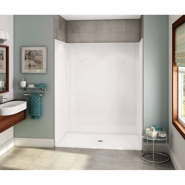 Maax - OPS-6036-RS - Base Model AcrylX Alcove Center Drain One-Piece Shower in White - White