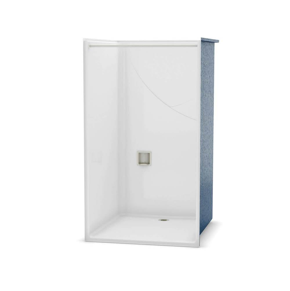 OPS-4248-RS - Base Model AcrylX Alcove Center Drain One-Piece Shower in White