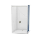 OPS-4248-RS - Base Model AcrylX Alcove Center Drain One-Piece Shower in White