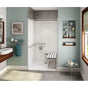 Maax - OPS-4248-RS - California Title 24 Grab Bar and Seat AcrylX Alcove Center Drain One-Piece Shower in White - White