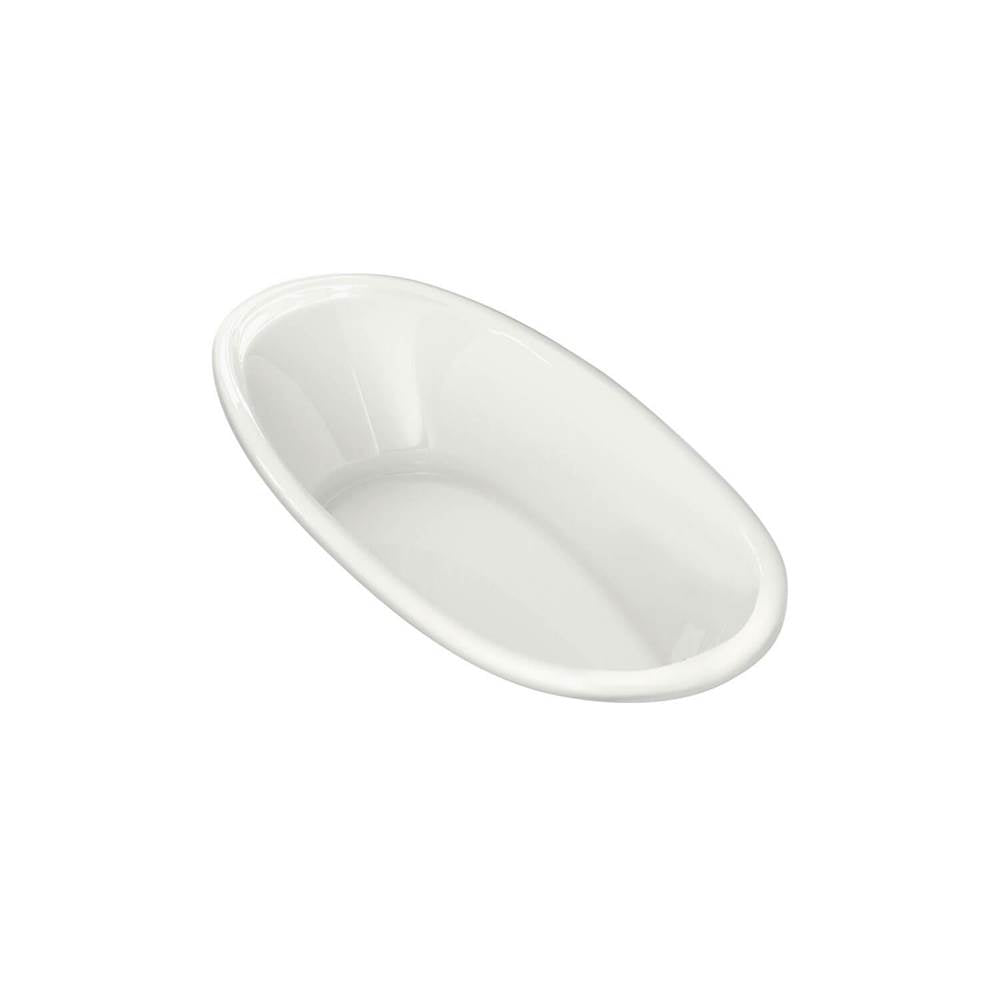 Saturna 6036 Acrylic Drop-in End Drain Whirlpool Bathtub in White
