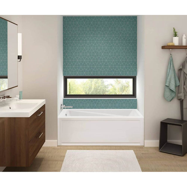Maax - Exhibit 6036 IFS AFR Acrylic Alcove Left-Hand Drain Whirlpool Bathtub in White - White