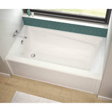 Exhibit 6042 IFS Acrylic Alcove Left-Hand Drain Combined Whirlpool & Aeroeffect Bathtub in White