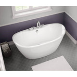 Delsia 6032 AcrylX Freestanding Center Drain Bathtub in White with White Skirt