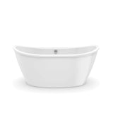 Delsia 6032 AcrylX Freestanding Center Drain Bathtub in White with White Skirt