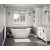 Maax - Delsia 6032 AcrylX Freestanding Center Drain Bathtub in White with White Skirt - White