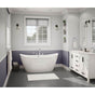Maax - Delsia 6032 AcrylX Freestanding Center Drain Bathtub in White with White Skirt - White