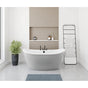 Maax - Delsia 6032 AcrylX Freestanding Center Drain Bathtub in White with Sterling Silver Skirt - Sterling Silver