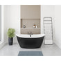 Maax - Delsia 6032 AcrylX Freestanding Center Drain Bathtub in White with Black Skirt - Black