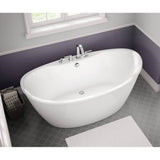 Delsia 6636 AcrylX Freestanding Center Drain Bathtub in White with White Skirt