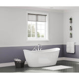 Delsia 6636 AcrylX Freestanding Center Drain Bathtub in White with White Skirt