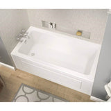 Pose 6030 IF Acrylic Alcove Left-Hand Drain Whirlpool Bathtub in White