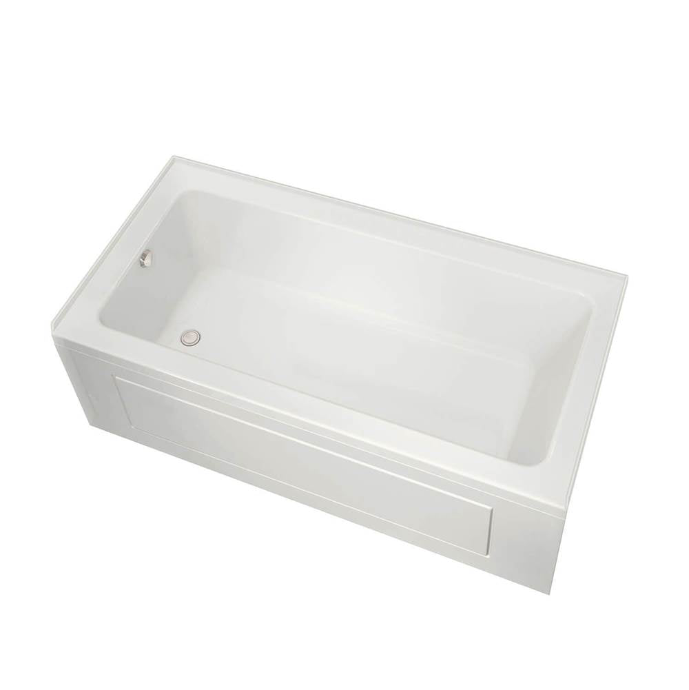 Pose 6032 IF Acrylic Alcove Left-Hand Drain Whirlpool Bathtub in White