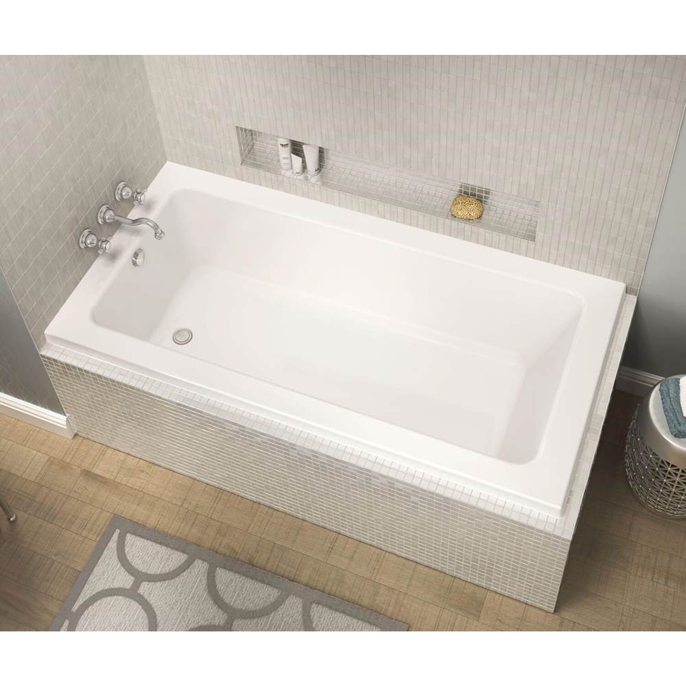 Pose 6032 IF Acrylic Corner Left Left-Hand Drain Whirlpool Bathtub in White