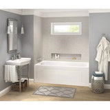 Pose 6632 IF Acrylic Alcove Left-Hand Drain Whirlpool Bathtub in White