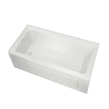 Pose 6632 IF Acrylic Alcove Left-Hand Drain Whirlpool Bathtub in White