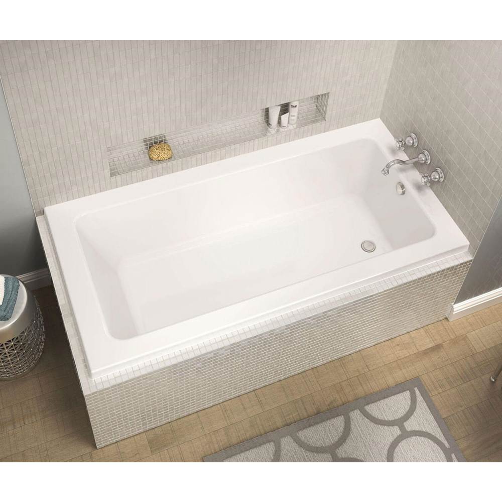 Pose 6636 IF Acrylic Corner Right Left-Hand Drain Whirlpool Bathtub in White