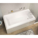 Pose 6636 IF Acrylic Corner Right Left-Hand Drain Whirlpool Bathtub in White