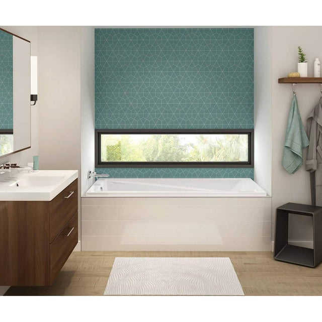 Maax - Exhibit 6634 Acrylic Drop-in End Drain Whirlpool Bathtub in White - White