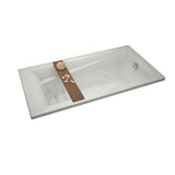 Exhibit 7234 Acrylic Drop-in End Drain Whirlpool Bathtub in White