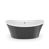 Maax - Ariosa 6636 Acrylic Freestanding Center Drain Bathtub in White with Thunder Grey Skirt - Thunder Gray