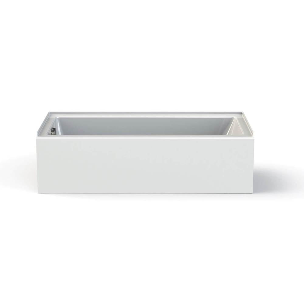 Rubix Access 6030 Acrylic Alcove Left-Hand Drain Bathtub in White