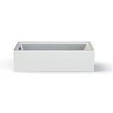 Rubix Access 6030 Acrylic Alcove Left-Hand Drain Bathtub in White