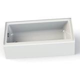 Rubix Access 6030 Acrylic Alcove Left-Hand Drain Bathtub in White