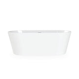 Louie 6731 Acrylic Freestanding Center Drain Bathtub in White with White Skirt