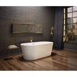Maax - Louie 6731 Acrylic Freestanding Center Drain Bathtub in White with White Skirt - White