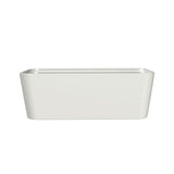 Oberto 6731 Acrylic Freestanding Center Drain Bathtub in White with White Skirt