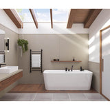 Maax - Oberto 6731 Acrylic Freestanding Center Drain Bathtub in White with White Skirt - White