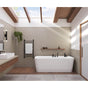 Maax - Oberto 6731 Acrylic Freestanding Center Drain Bathtub in White with White Skirt - White