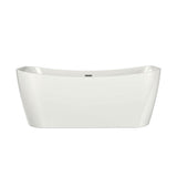 Villi 65 x 32 Acrylic Freestanding Center Drain Bathtub in White with White Skirt