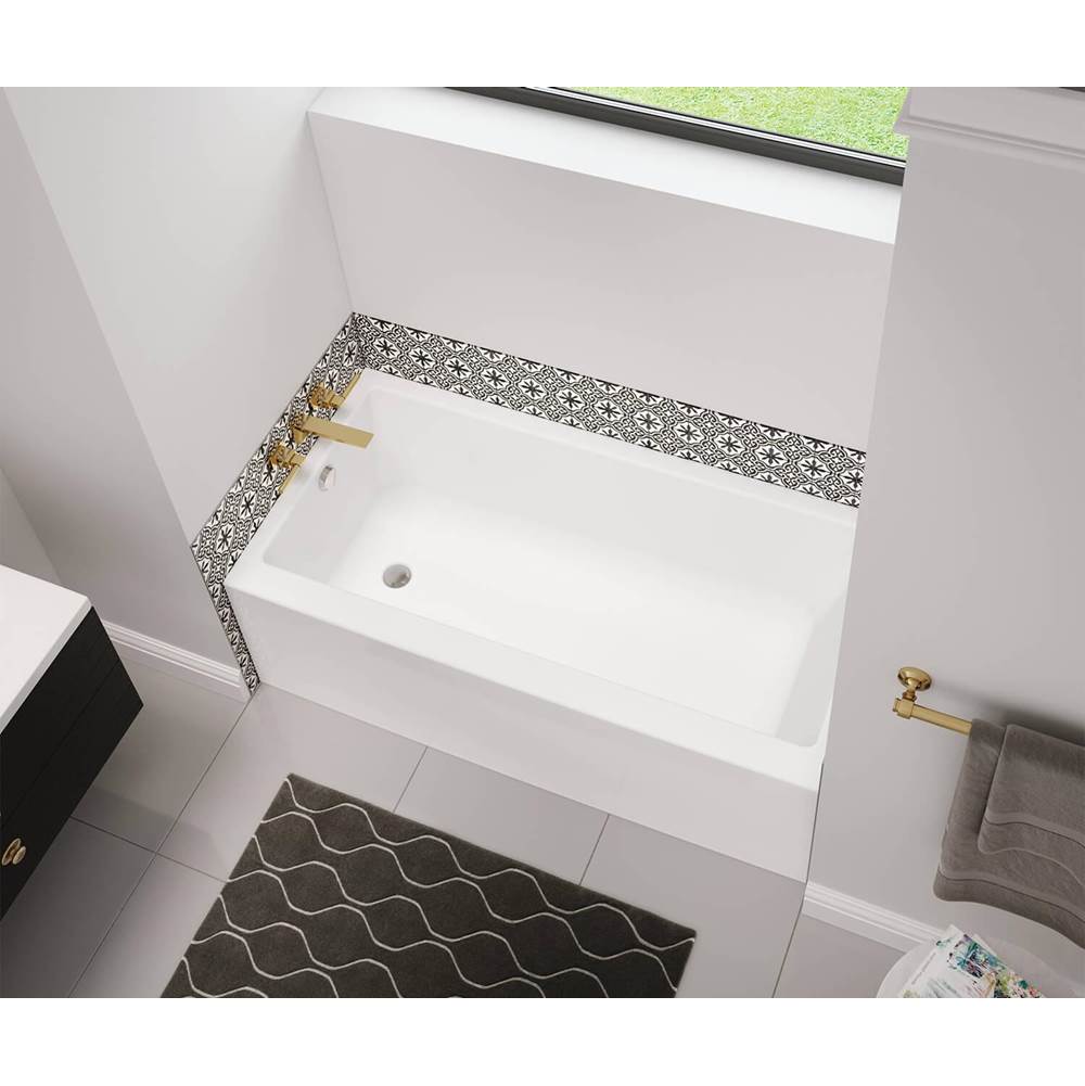 Bosca 6030 IFS AFR Acrylic Alcove Right-Hand Drain Bathtub in White