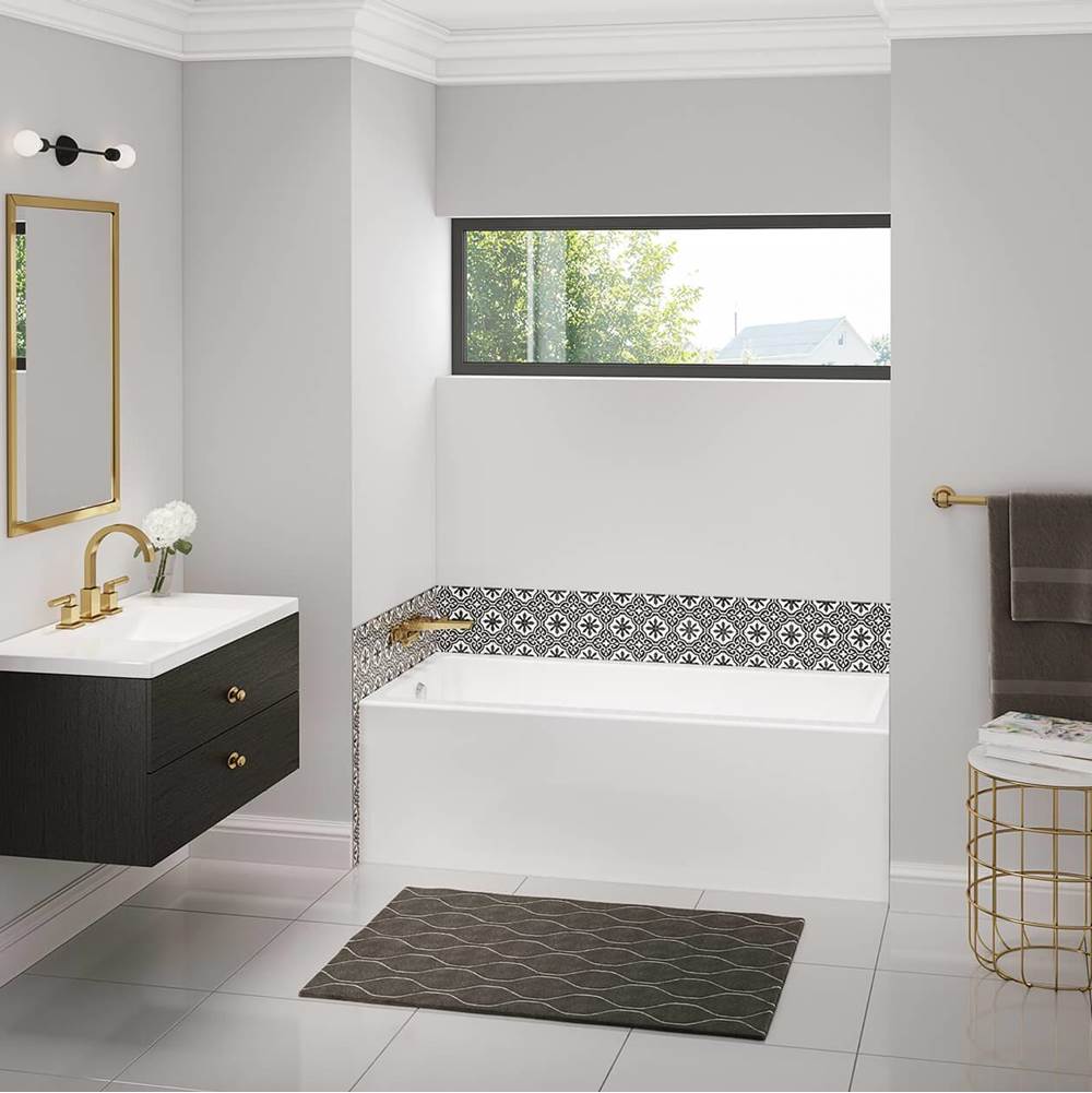 Maax - Bosca 6030 IFS AFR Acrylic Alcove Right-Hand Drain Bathtub in White - White