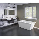 Maax - Elinor 60 x 32 AcrylX Freestanding End Drain Bathtub in White with White Skirt - White